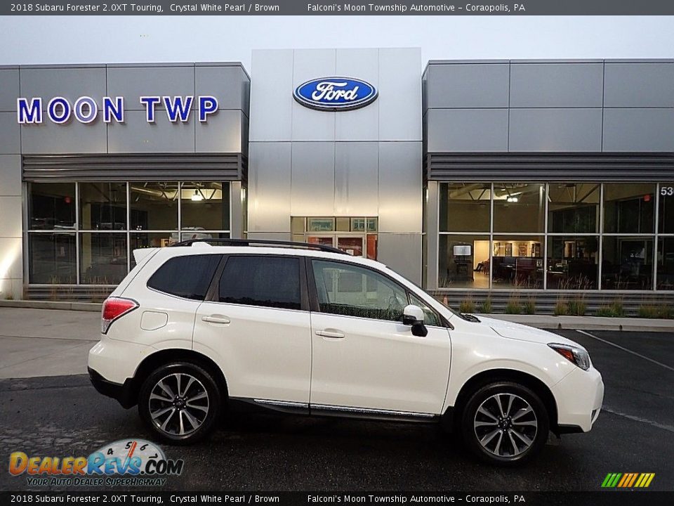 2018 Subaru Forester 2.0XT Touring Crystal White Pearl / Brown Photo #1