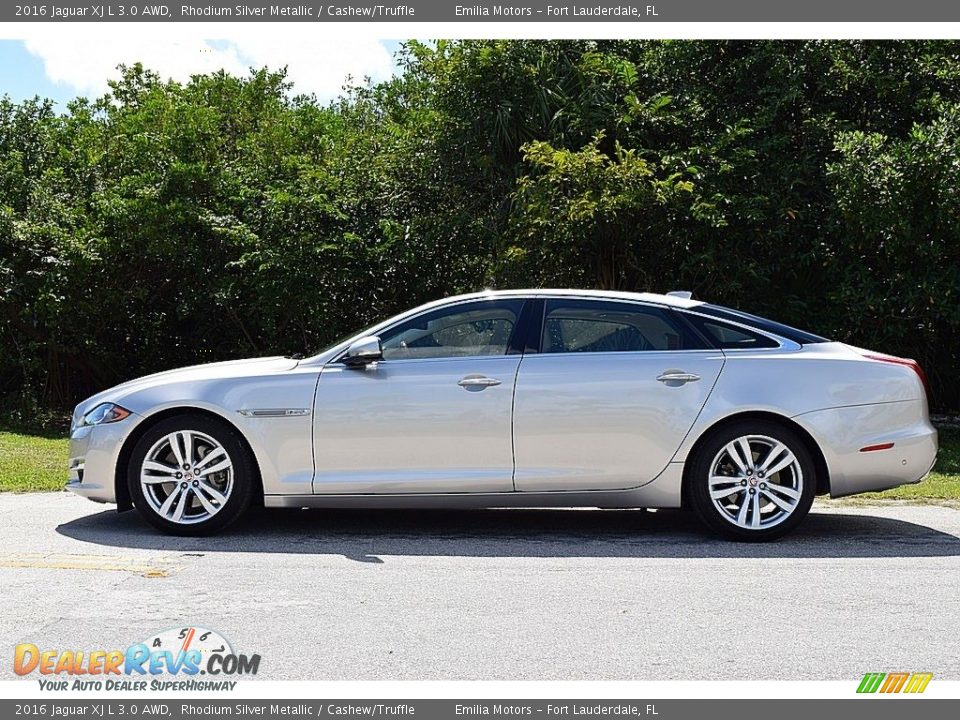 Rhodium Silver Metallic 2016 Jaguar XJ L 3.0 AWD Photo #10