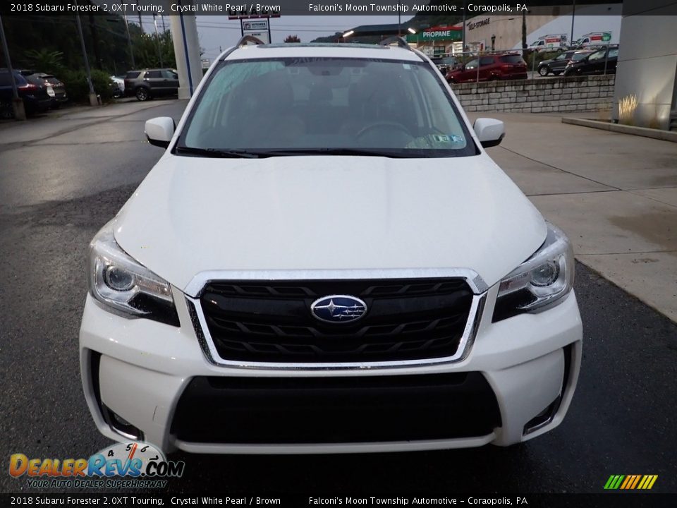 2018 Subaru Forester 2.0XT Touring Crystal White Pearl / Brown Photo #8