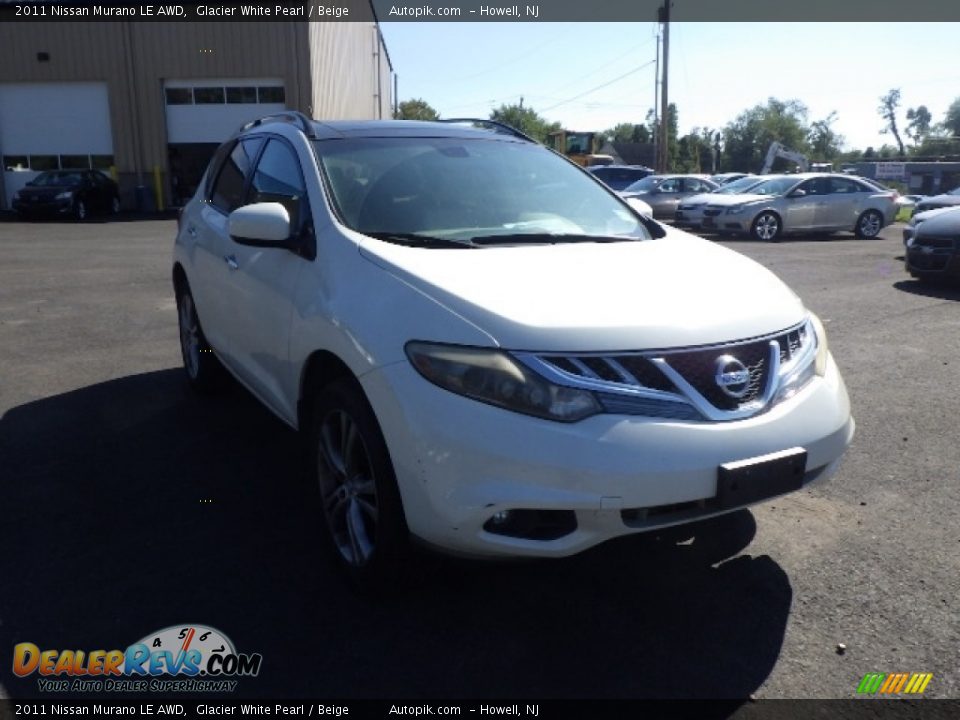 2011 Nissan Murano LE AWD Glacier White Pearl / Beige Photo #3