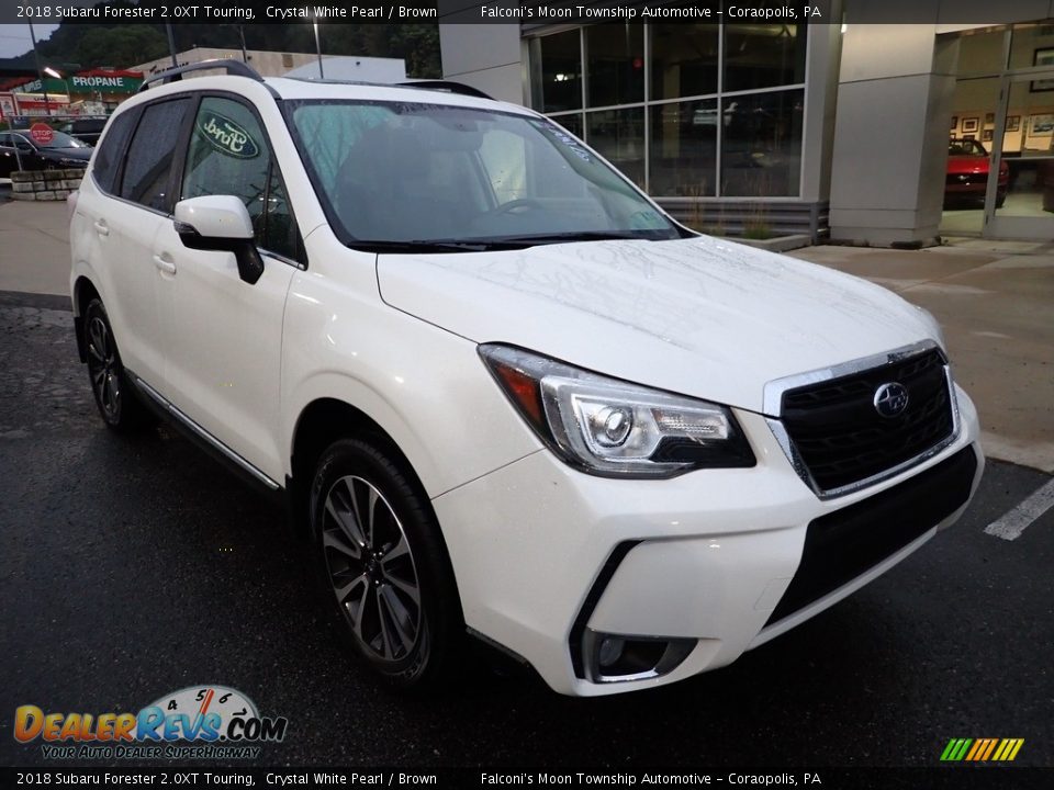 2018 Subaru Forester 2.0XT Touring Crystal White Pearl / Brown Photo #9