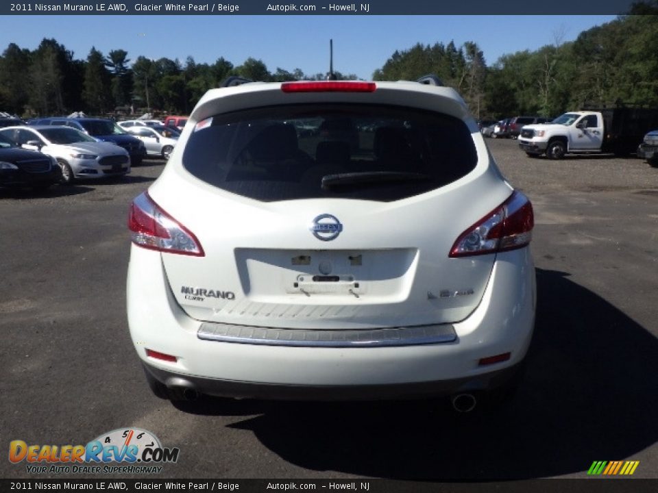 2011 Nissan Murano LE AWD Glacier White Pearl / Beige Photo #5