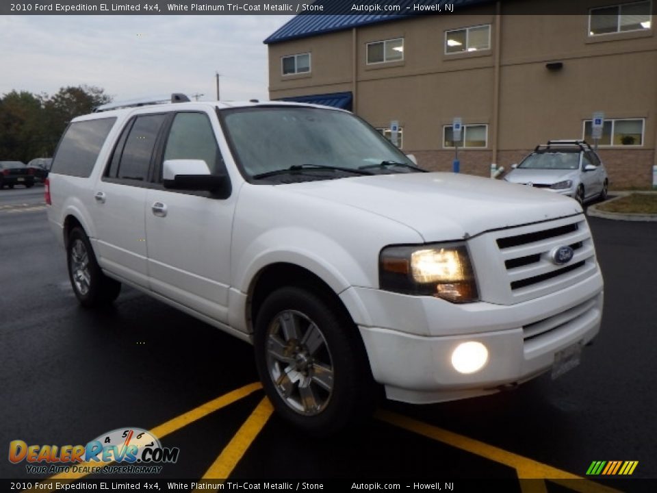 2010 Ford Expedition EL Limited 4x4 White Platinum Tri-Coat Metallic / Stone Photo #2