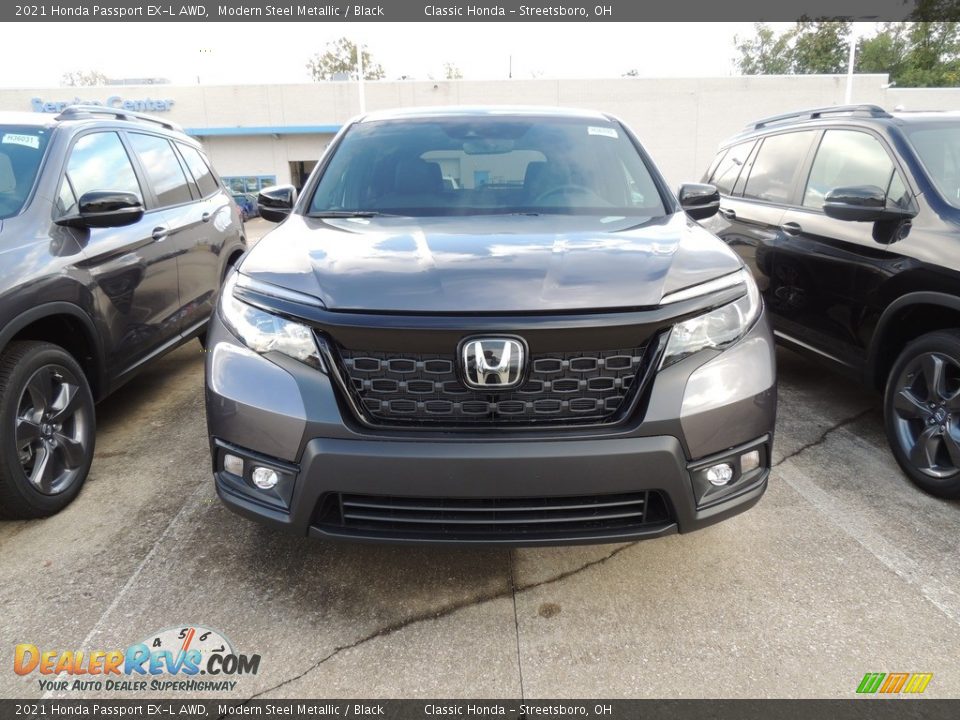 2021 Honda Passport EX-L AWD Modern Steel Metallic / Black Photo #2