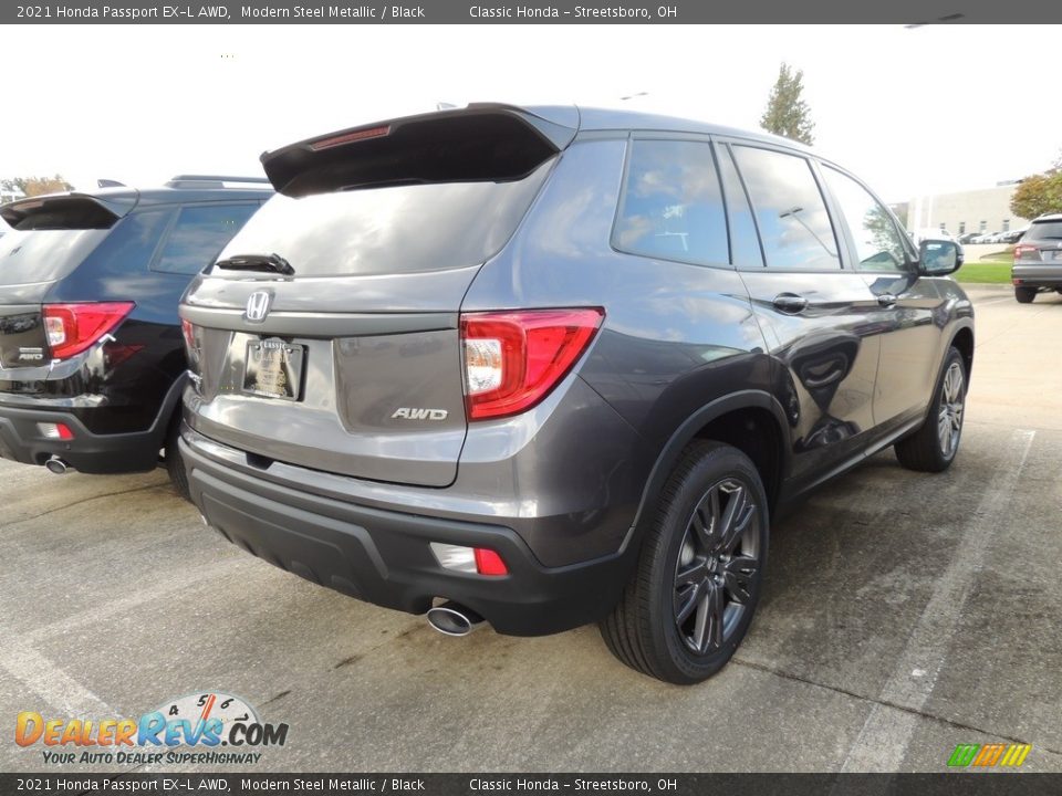 2021 Honda Passport EX-L AWD Modern Steel Metallic / Black Photo #4