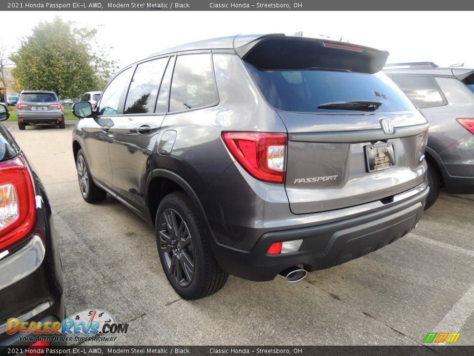 2021 Honda Passport EX-L AWD Modern Steel Metallic / Black Photo #5