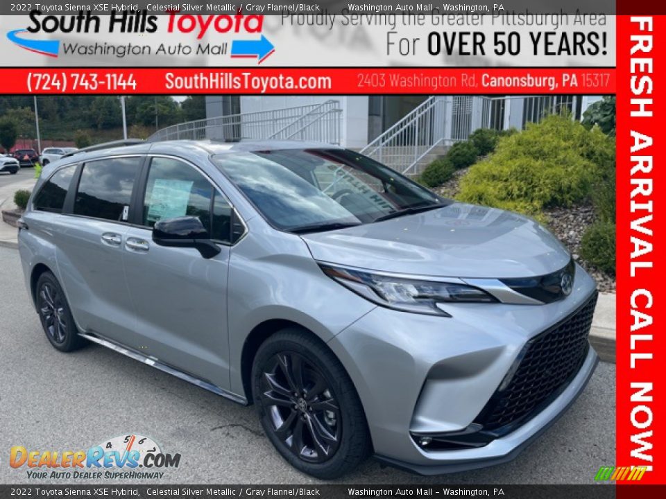 2022 Toyota Sienna XSE Hybrid Celestial Silver Metallic / Gray Flannel/Black Photo #1