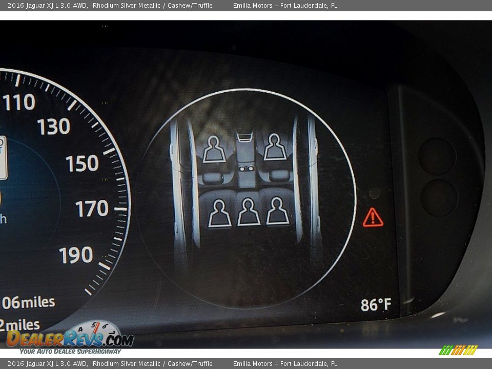 2016 Jaguar XJ L 3.0 AWD Gauges Photo #67