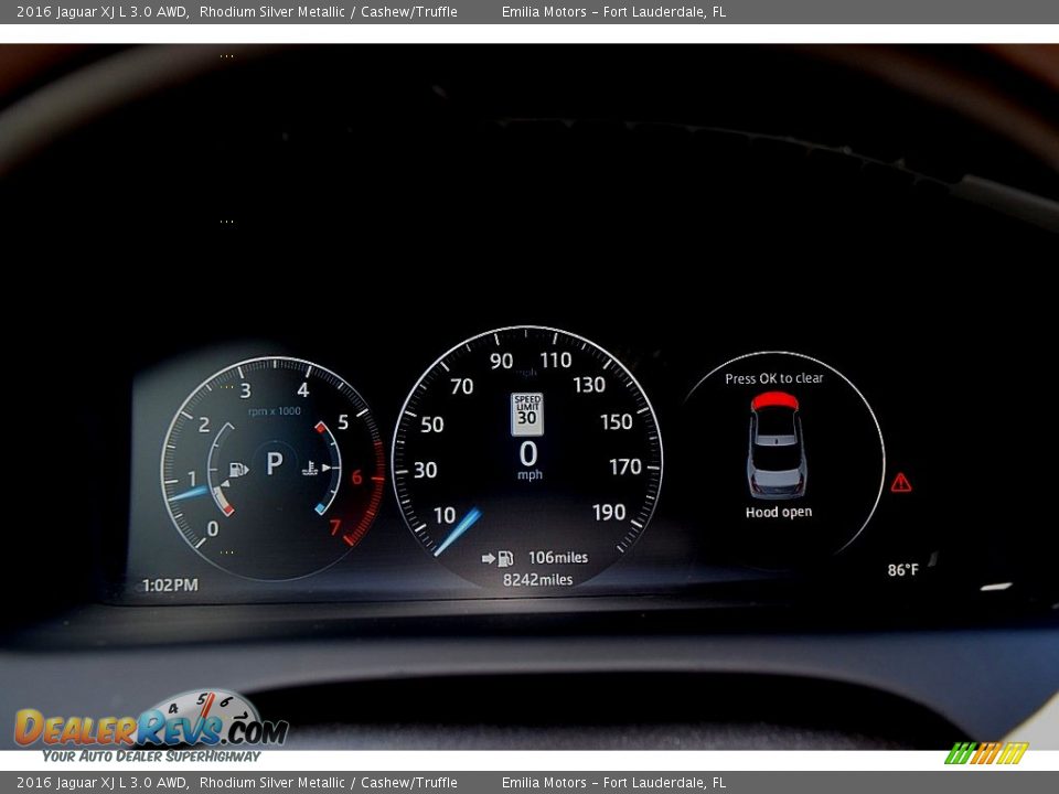 2016 Jaguar XJ L 3.0 AWD Gauges Photo #68