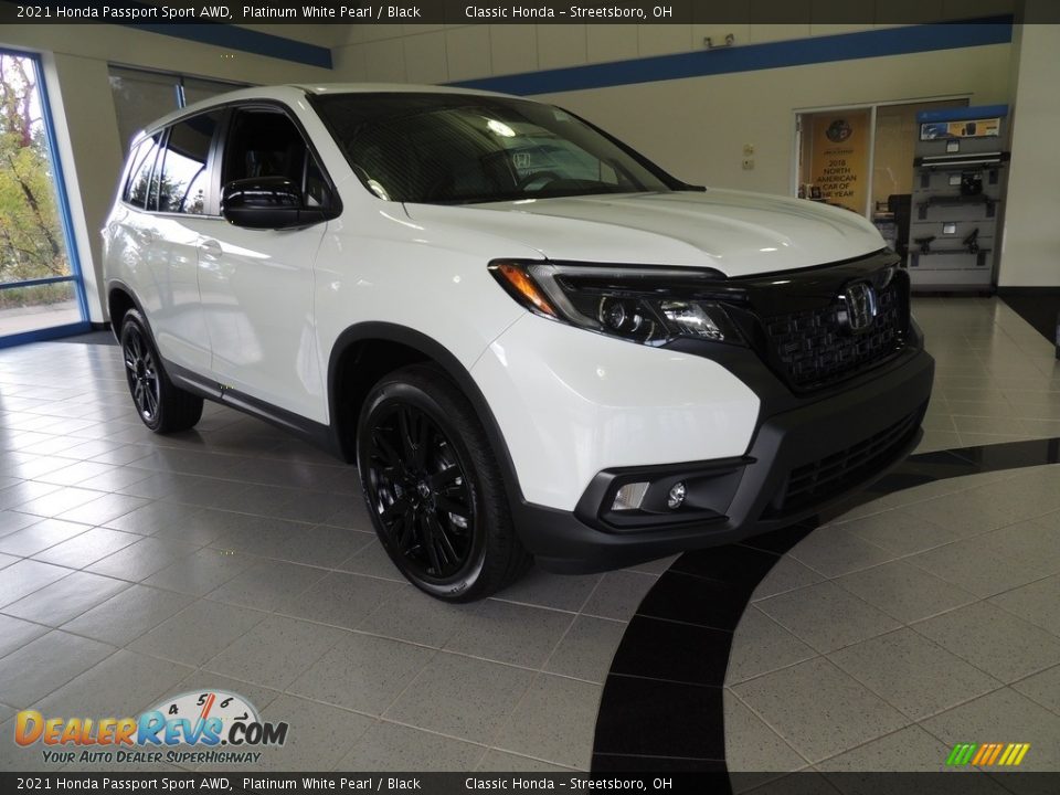2021 Honda Passport Sport AWD Platinum White Pearl / Black Photo #3