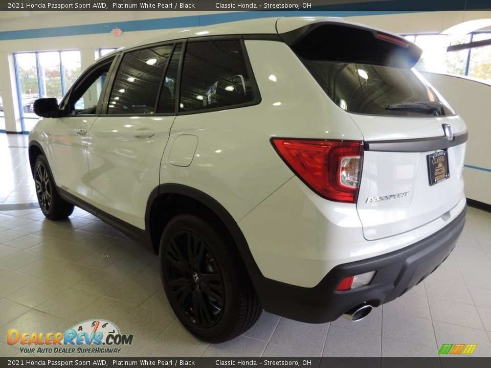 2021 Honda Passport Sport AWD Platinum White Pearl / Black Photo #5