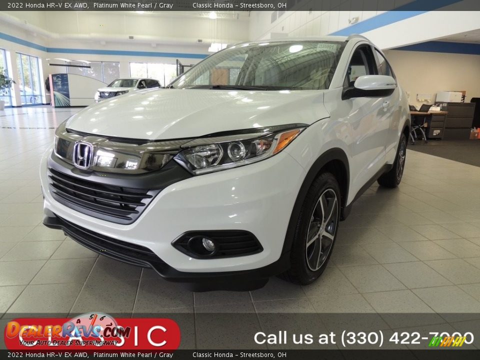 2022 Honda HR-V EX AWD Platinum White Pearl / Gray Photo #1