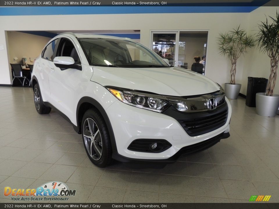 2022 Honda HR-V EX AWD Platinum White Pearl / Gray Photo #3