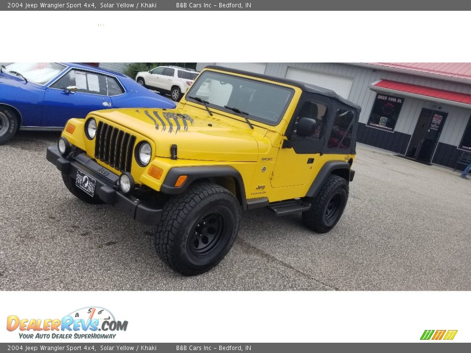 2004 Jeep Wrangler Sport 4x4 Solar Yellow / Khaki Photo #1