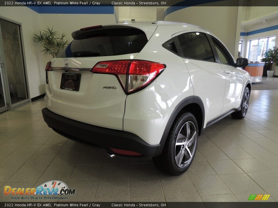 2022 Honda HR-V EX AWD Platinum White Pearl / Gray Photo #4