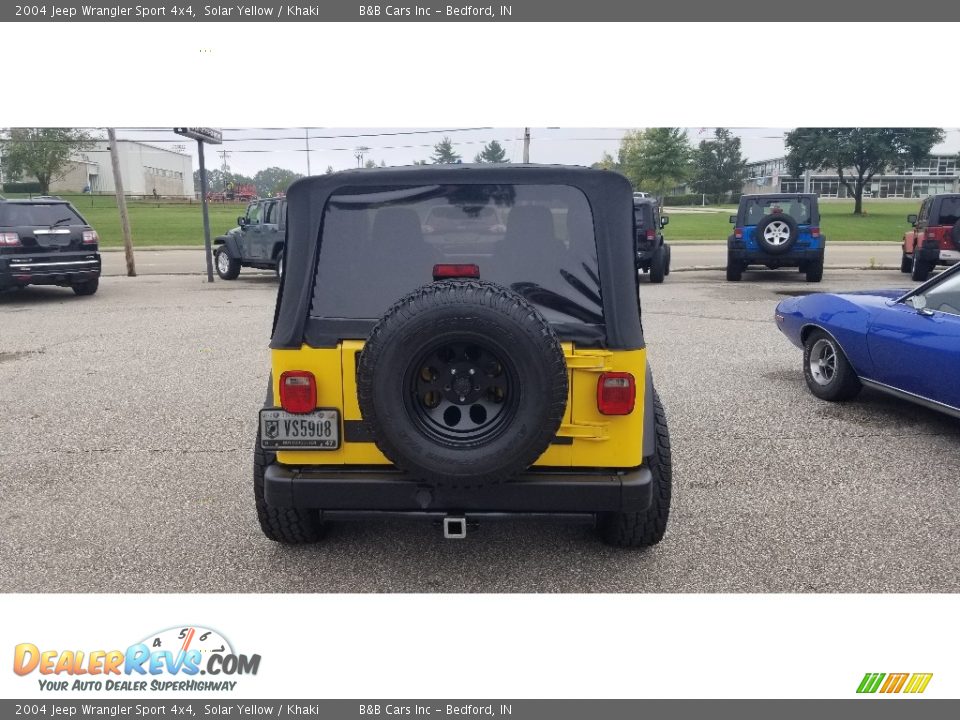 2004 Jeep Wrangler Sport 4x4 Solar Yellow / Khaki Photo #4