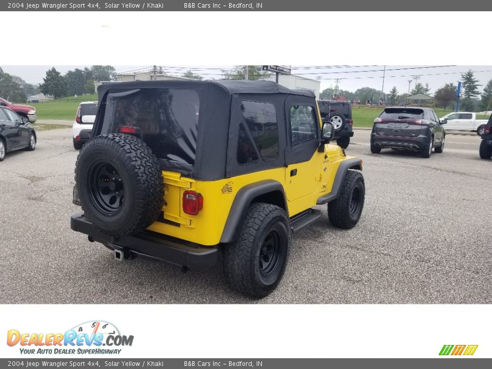 2004 Jeep Wrangler Sport 4x4 Solar Yellow / Khaki Photo #5