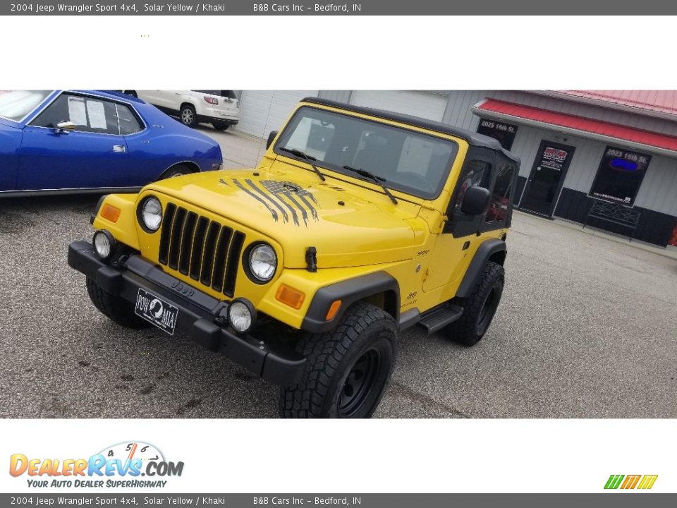 2004 Jeep Wrangler Sport 4x4 Solar Yellow / Khaki Photo #8