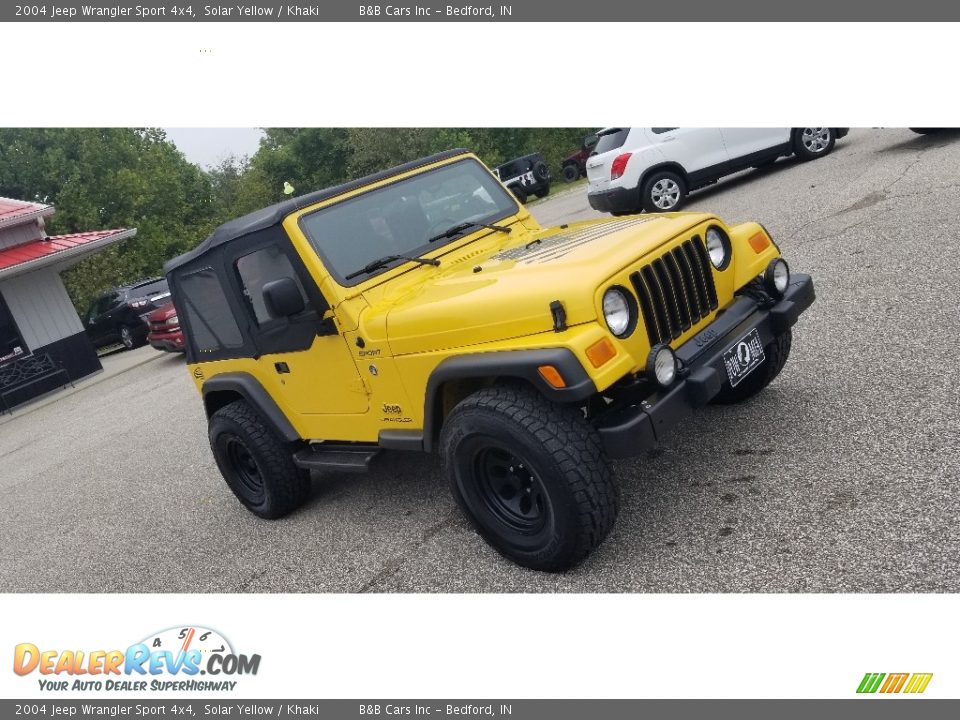 2004 Jeep Wrangler Sport 4x4 Solar Yellow / Khaki Photo #30