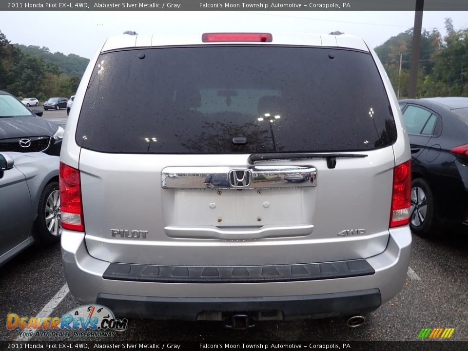 2011 Honda Pilot EX-L 4WD Alabaster Silver Metallic / Gray Photo #3