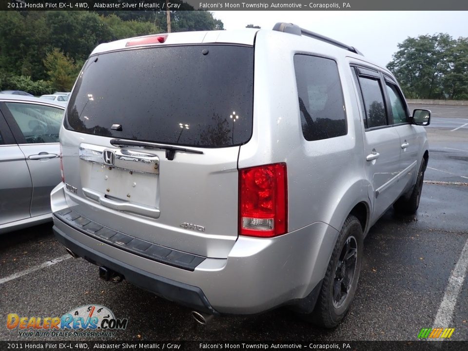 2011 Honda Pilot EX-L 4WD Alabaster Silver Metallic / Gray Photo #4