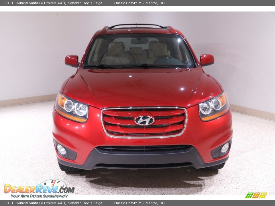 2011 Hyundai Santa Fe Limited AWD Sonoran Red / Beige Photo #2