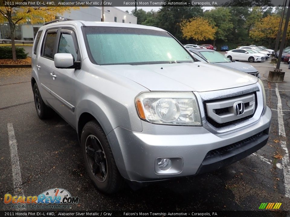 2011 Honda Pilot EX-L 4WD Alabaster Silver Metallic / Gray Photo #5