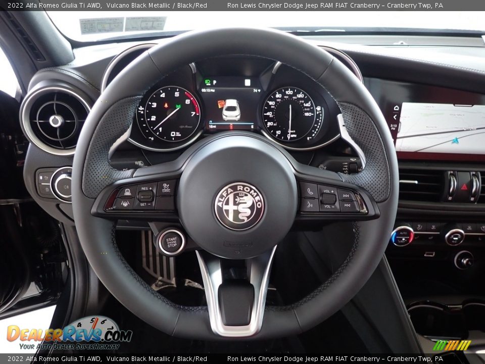 2022 Alfa Romeo Giulia Ti AWD Steering Wheel Photo #16