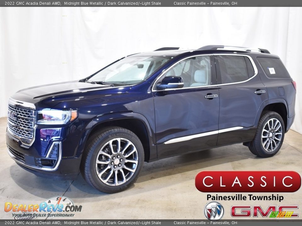 2022 GMC Acadia Denali AWD Midnight Blue Metallic / Dark Galvanized/­Light Shale Photo #1