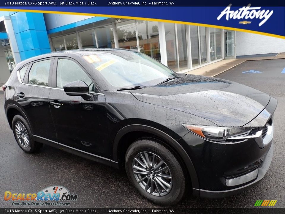 2018 Mazda CX-5 Sport AWD Jet Black Mica / Black Photo #1