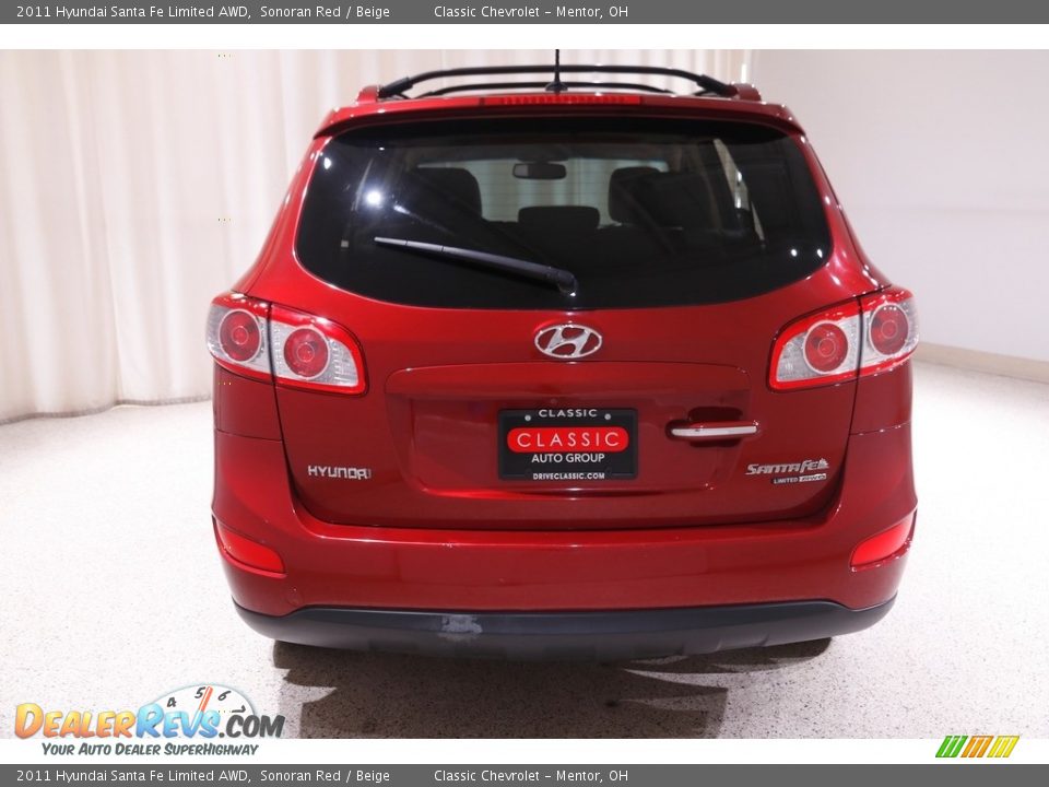 2011 Hyundai Santa Fe Limited AWD Sonoran Red / Beige Photo #18