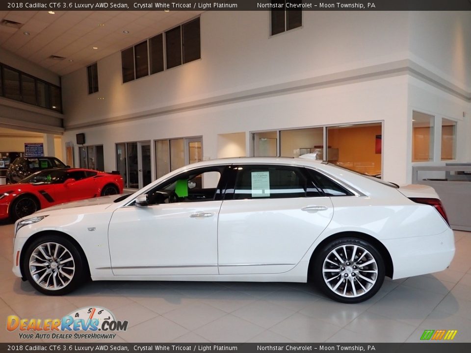 2018 Cadillac CT6 3.6 Luxury AWD Sedan Crystal White Tricoat / Light Platinum Photo #3