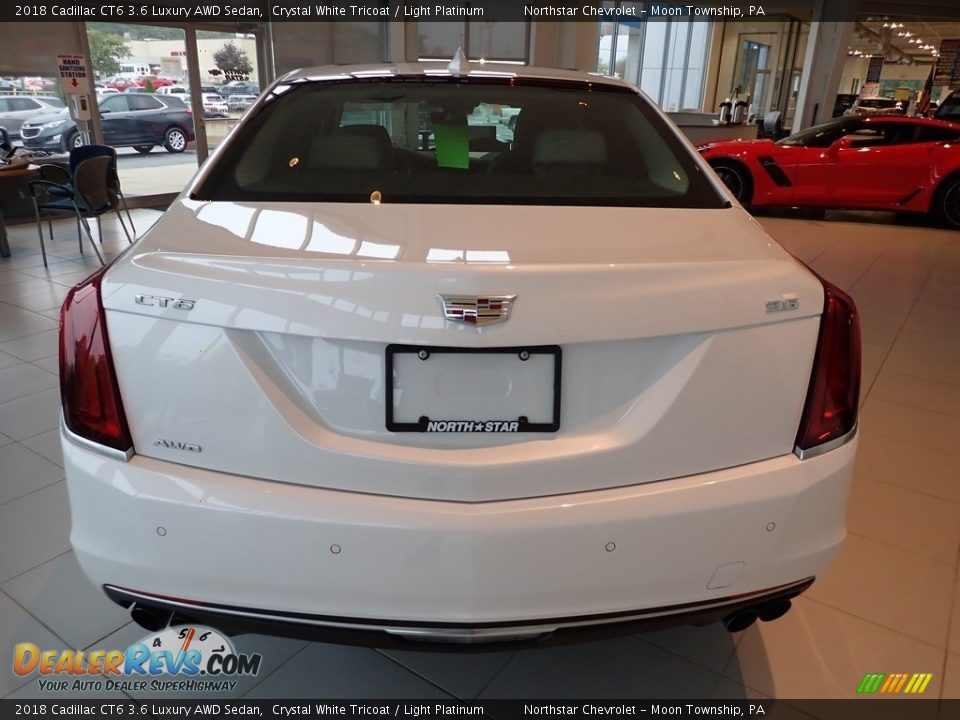 2018 Cadillac CT6 3.6 Luxury AWD Sedan Crystal White Tricoat / Light Platinum Photo #6