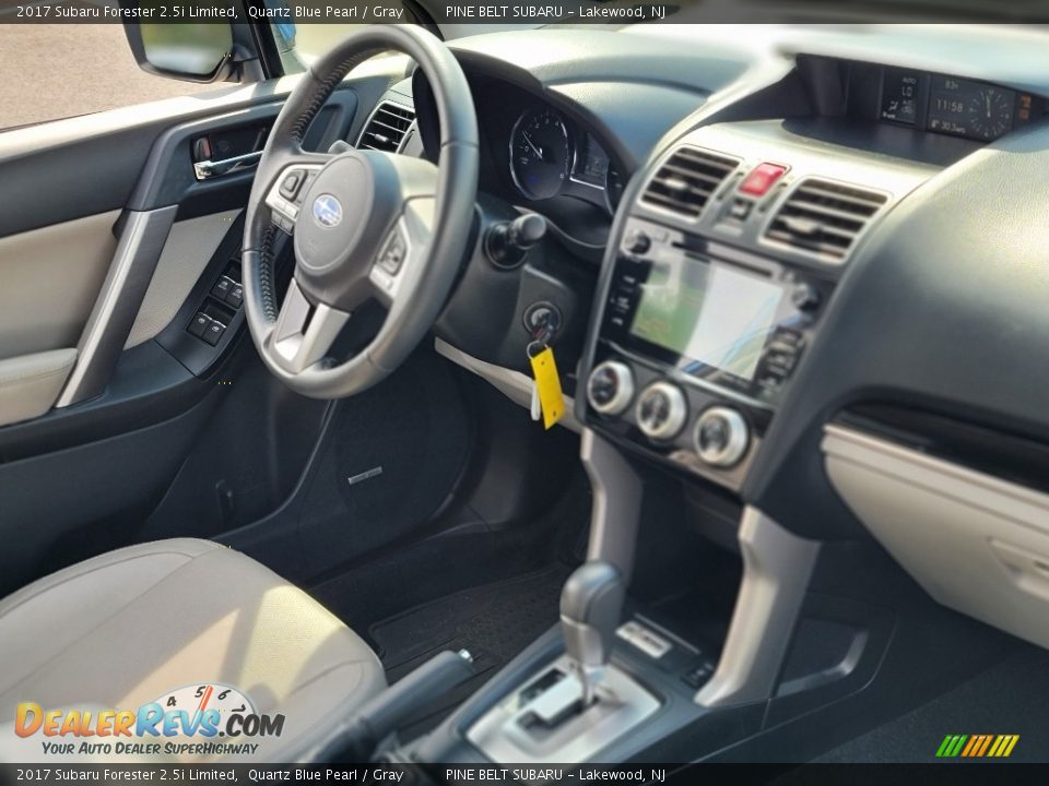 2017 Subaru Forester 2.5i Limited Quartz Blue Pearl / Gray Photo #3