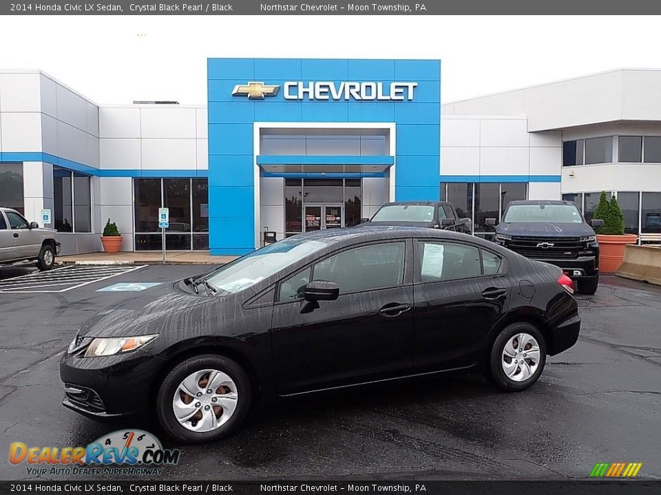 2014 Honda Civic LX Sedan Crystal Black Pearl / Black Photo #1