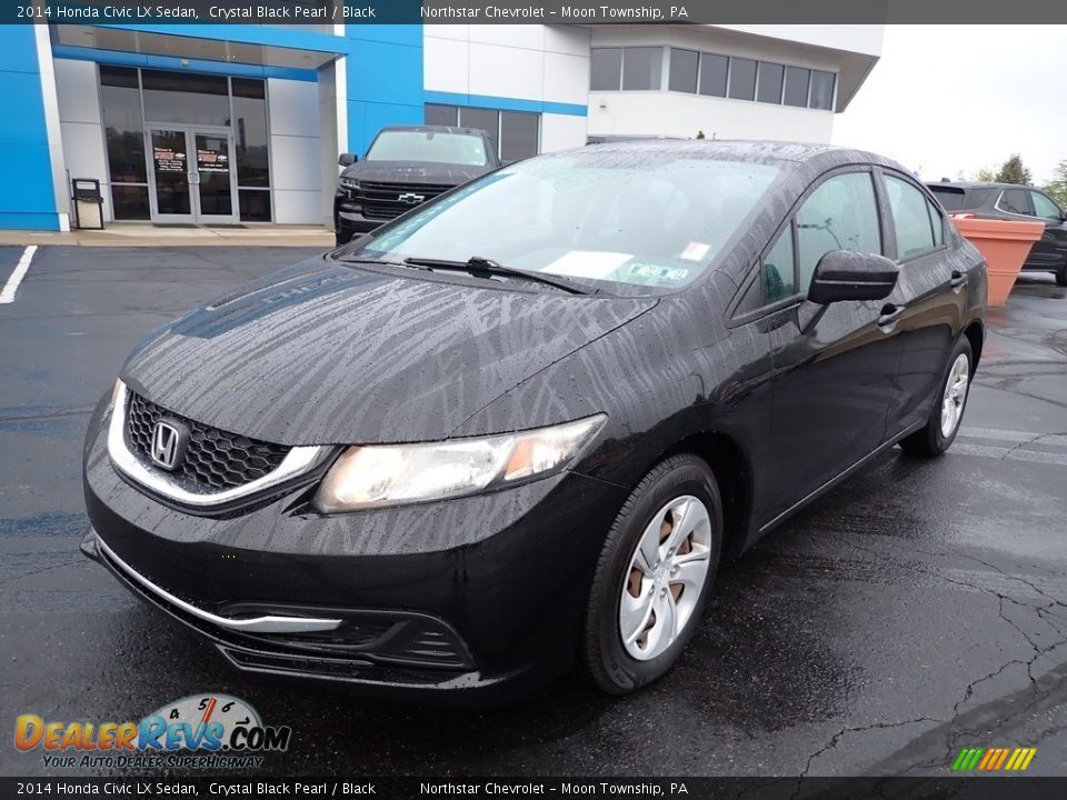 2014 Honda Civic LX Sedan Crystal Black Pearl / Black Photo #2