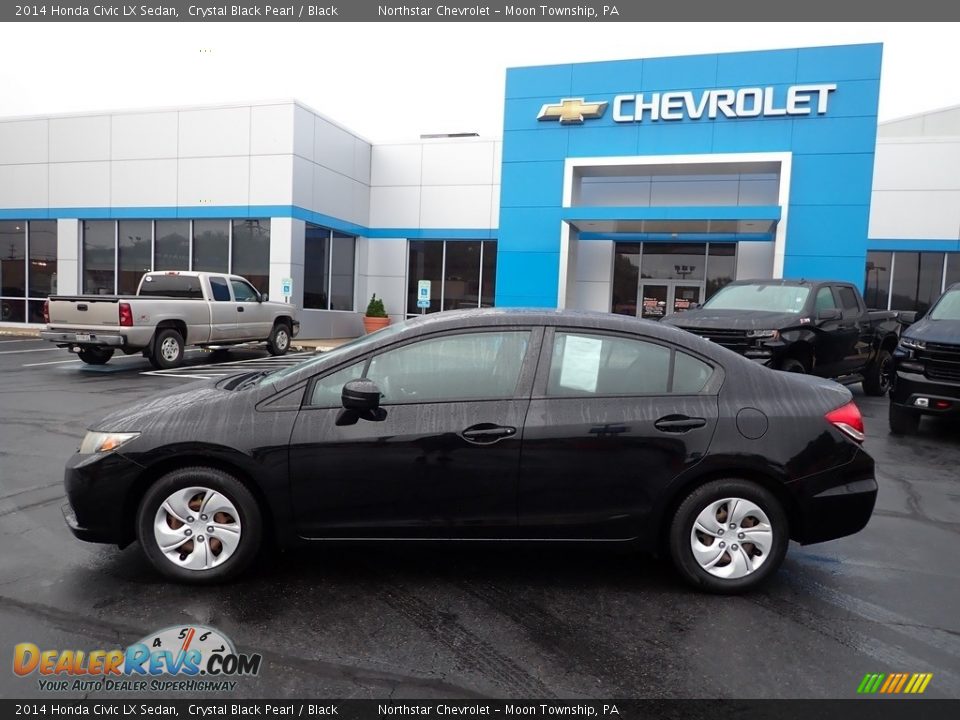 2014 Honda Civic LX Sedan Crystal Black Pearl / Black Photo #3
