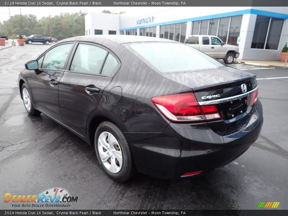 2014 Honda Civic LX Sedan Crystal Black Pearl / Black Photo #4