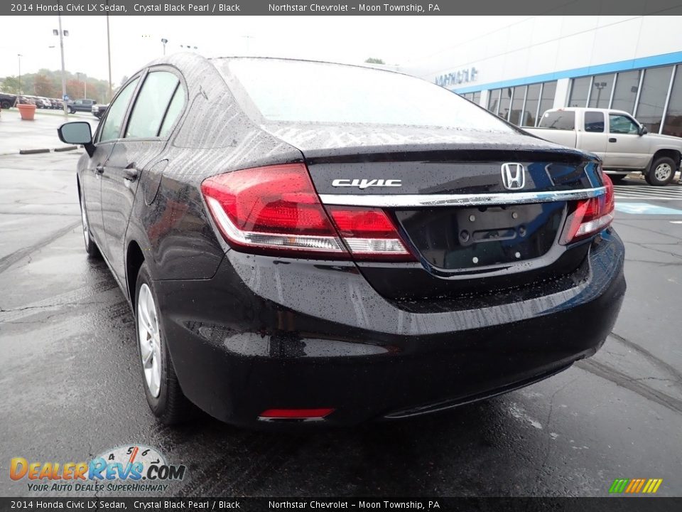 2014 Honda Civic LX Sedan Crystal Black Pearl / Black Photo #5
