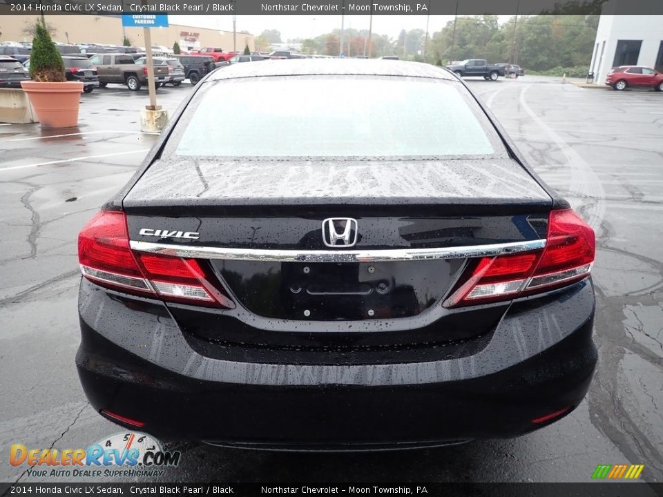 2014 Honda Civic LX Sedan Crystal Black Pearl / Black Photo #6