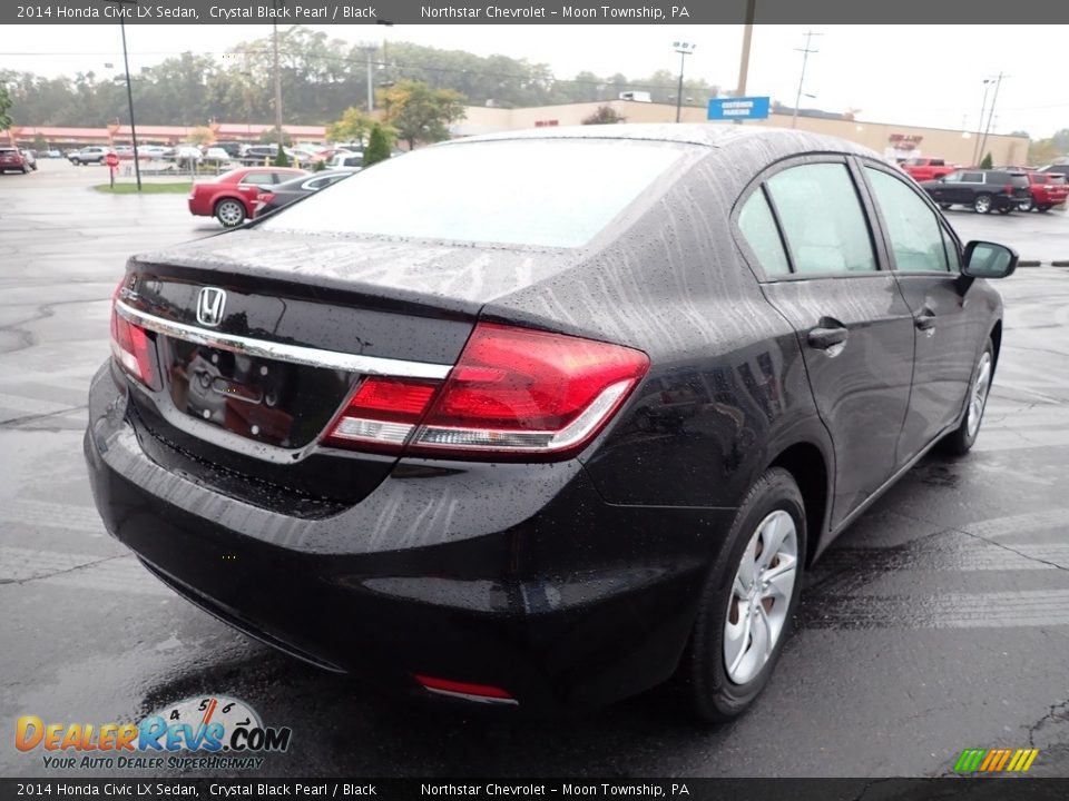 2014 Honda Civic LX Sedan Crystal Black Pearl / Black Photo #7