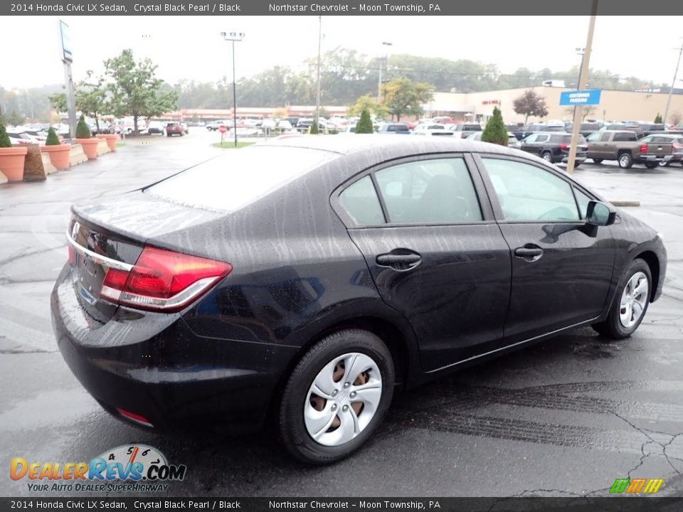 2014 Honda Civic LX Sedan Crystal Black Pearl / Black Photo #8