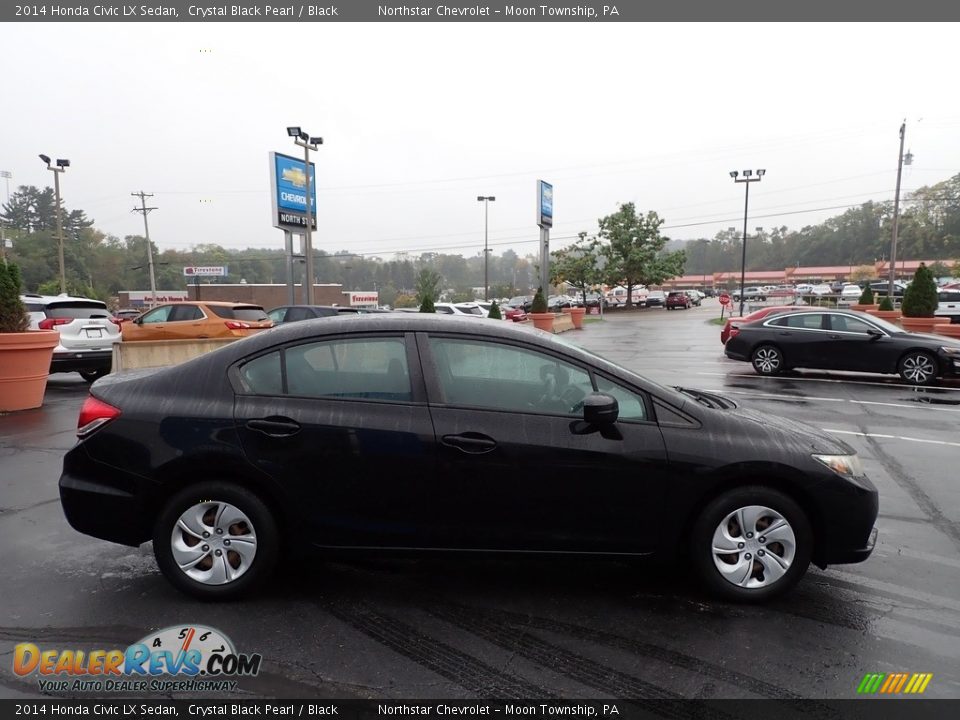 2014 Honda Civic LX Sedan Crystal Black Pearl / Black Photo #9