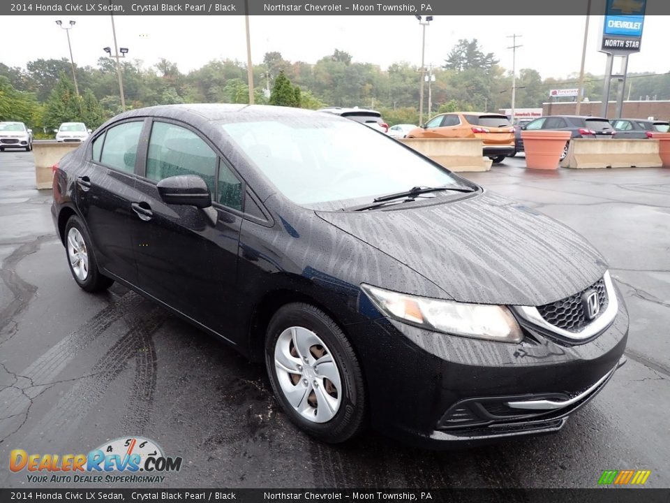 2014 Honda Civic LX Sedan Crystal Black Pearl / Black Photo #10