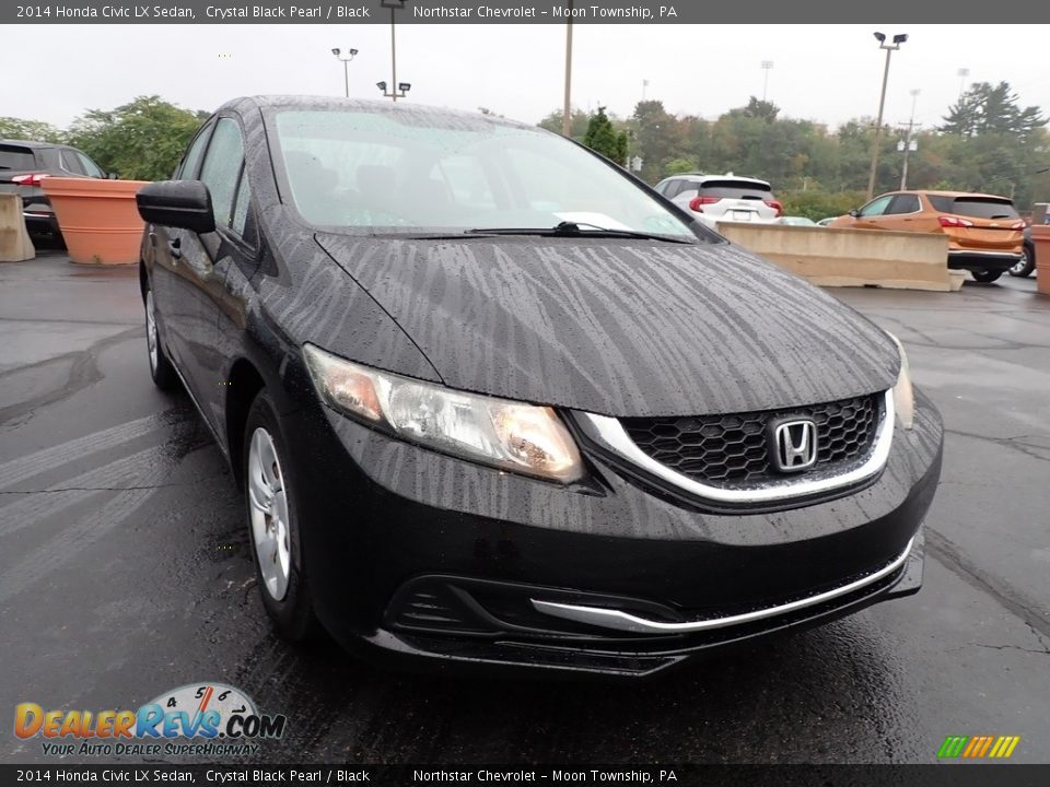 2014 Honda Civic LX Sedan Crystal Black Pearl / Black Photo #11