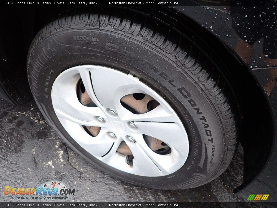 2014 Honda Civic LX Sedan Crystal Black Pearl / Black Photo #13