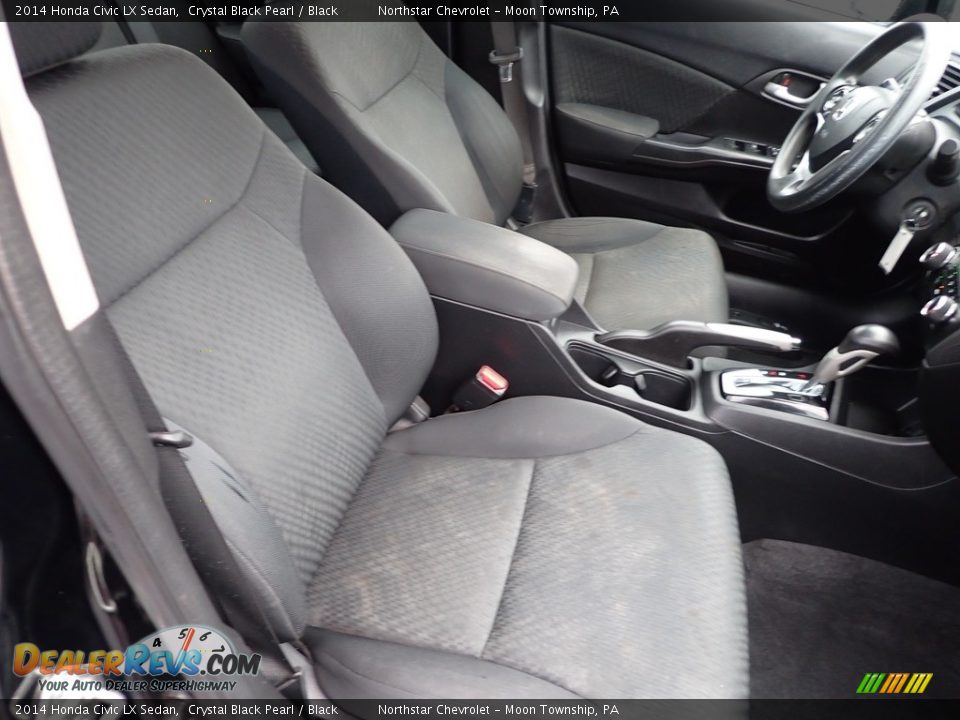 2014 Honda Civic LX Sedan Crystal Black Pearl / Black Photo #14