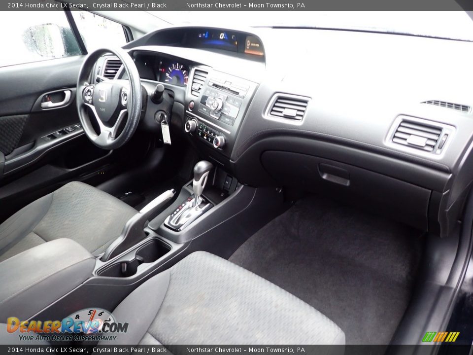 2014 Honda Civic LX Sedan Crystal Black Pearl / Black Photo #15