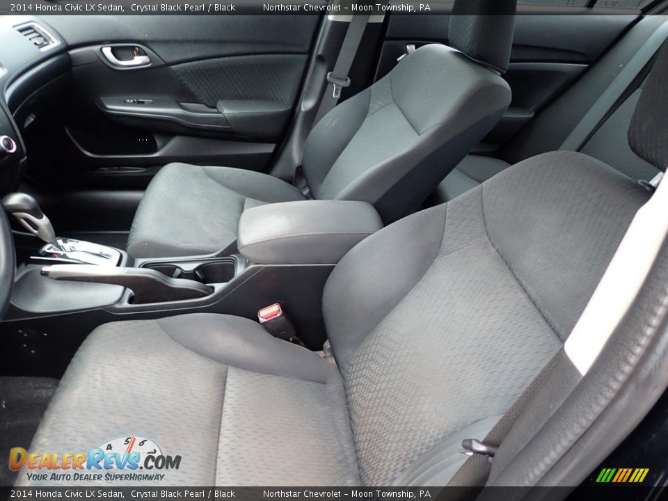 2014 Honda Civic LX Sedan Crystal Black Pearl / Black Photo #19