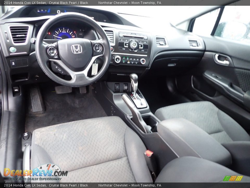 2014 Honda Civic LX Sedan Crystal Black Pearl / Black Photo #21